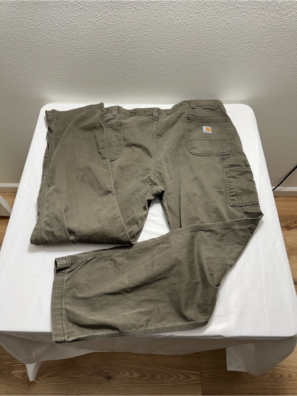 Carhartt Men's Olive Green Cargo Work Pants 44x34